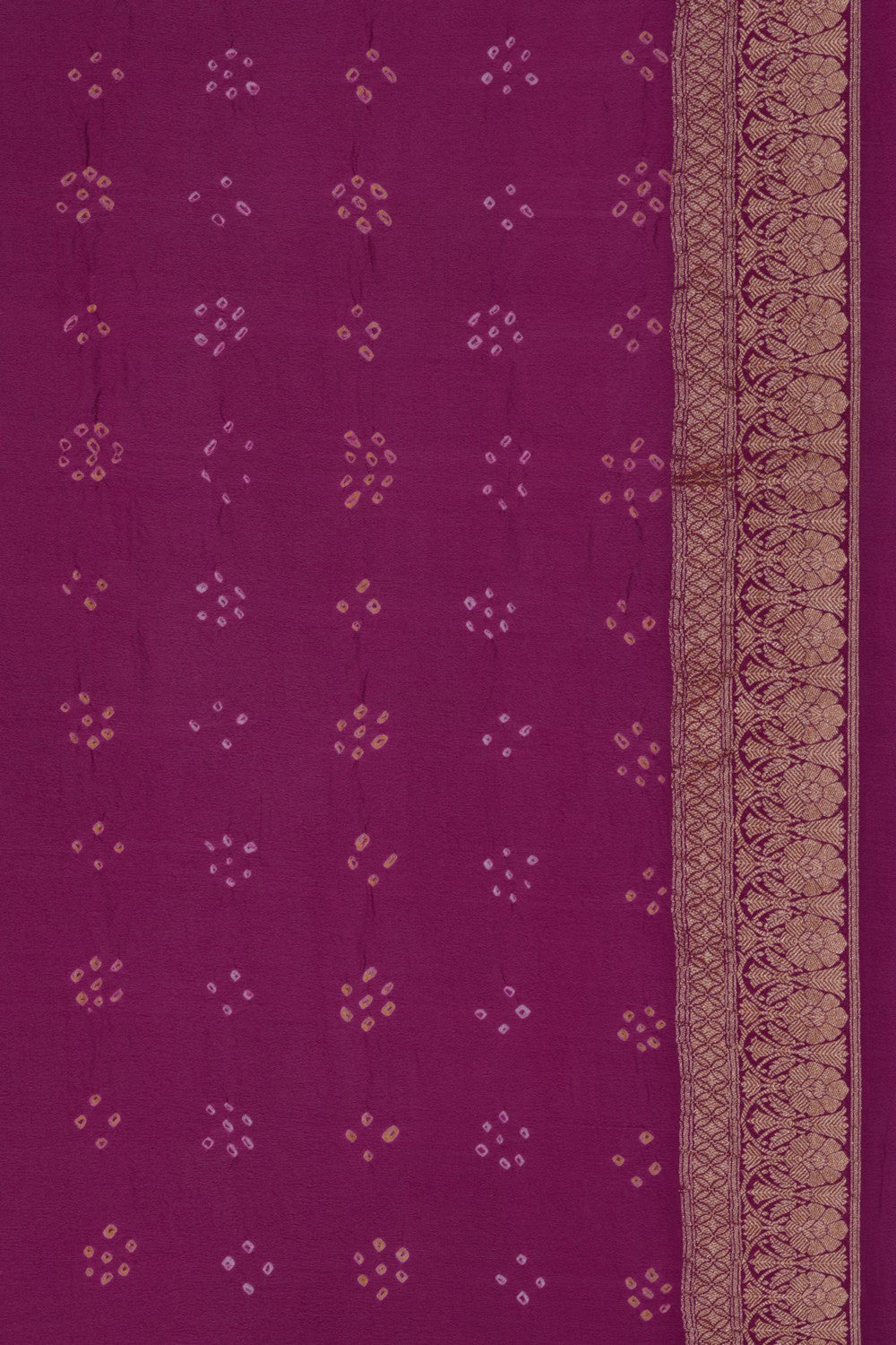 A Fusion Chiffon Bandhani Saree