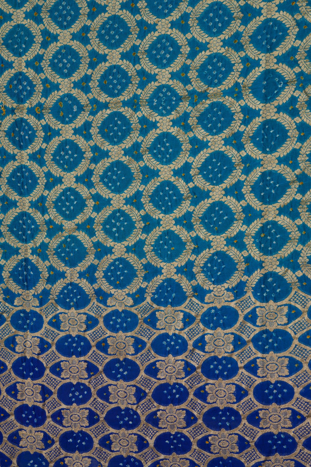 Image of A Fusion Chiffon Bandhani Saree