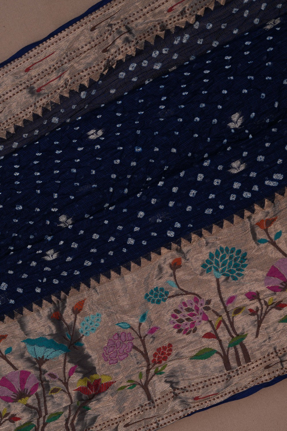 Image of A Fusion Kota Bandhani Saree