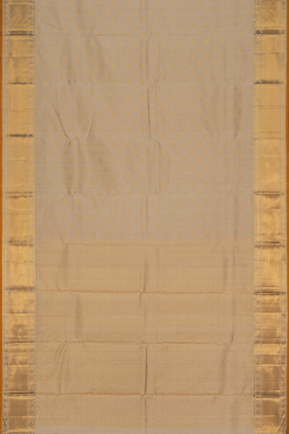 Image of Kanchipuram Silk Off-White Saree