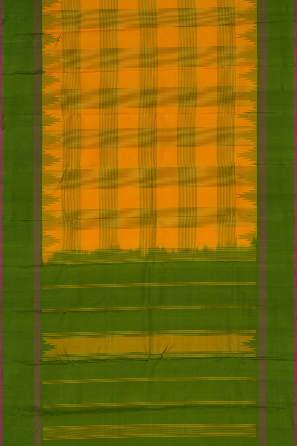 Image of Kanchipuram Silk Yellow Saree