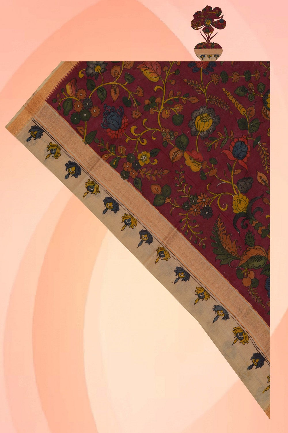 Mangalgiri Kalamkari Dupatta