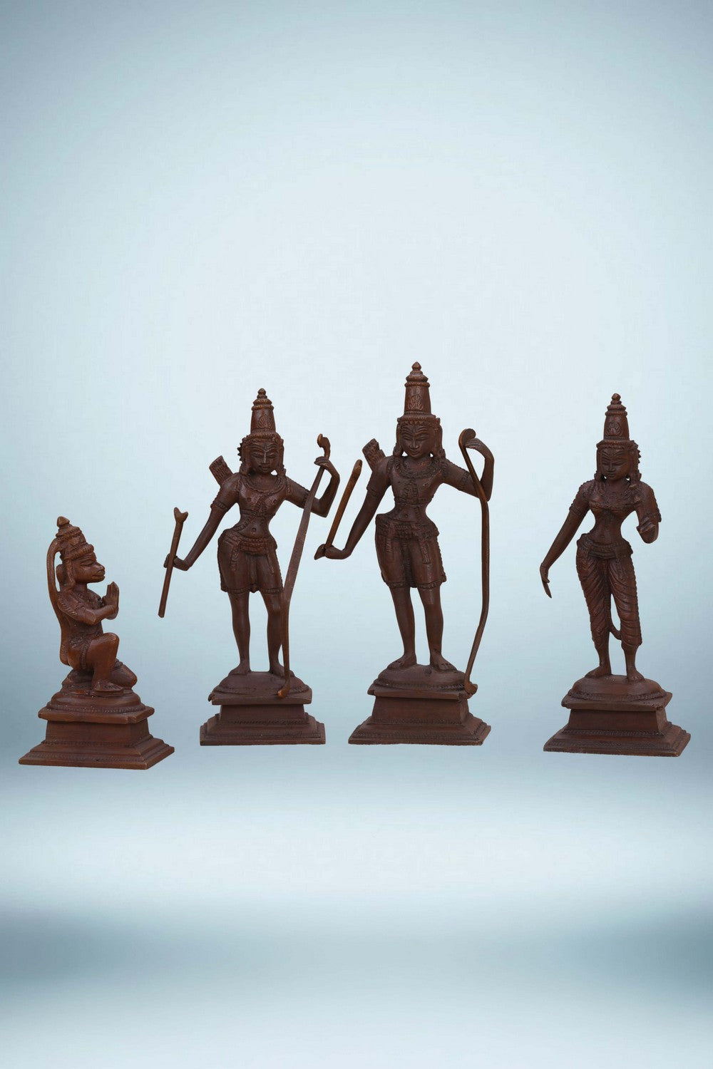 Image of A Bronze Sita Ram Lakshman and Hanuman murti