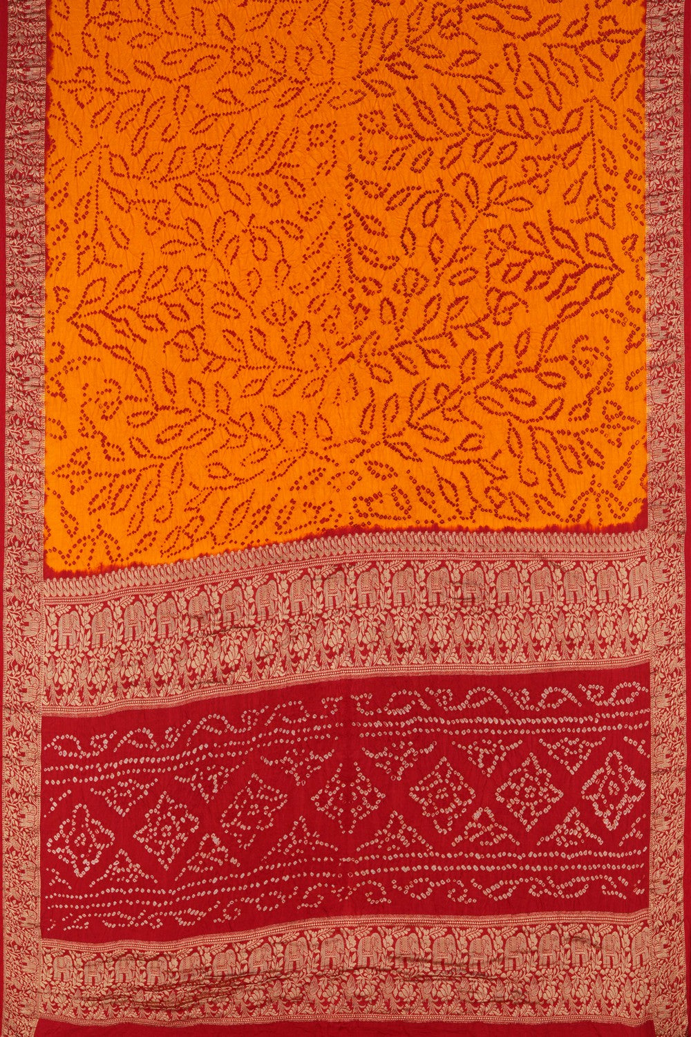 Bandhani Saree With Zari Border