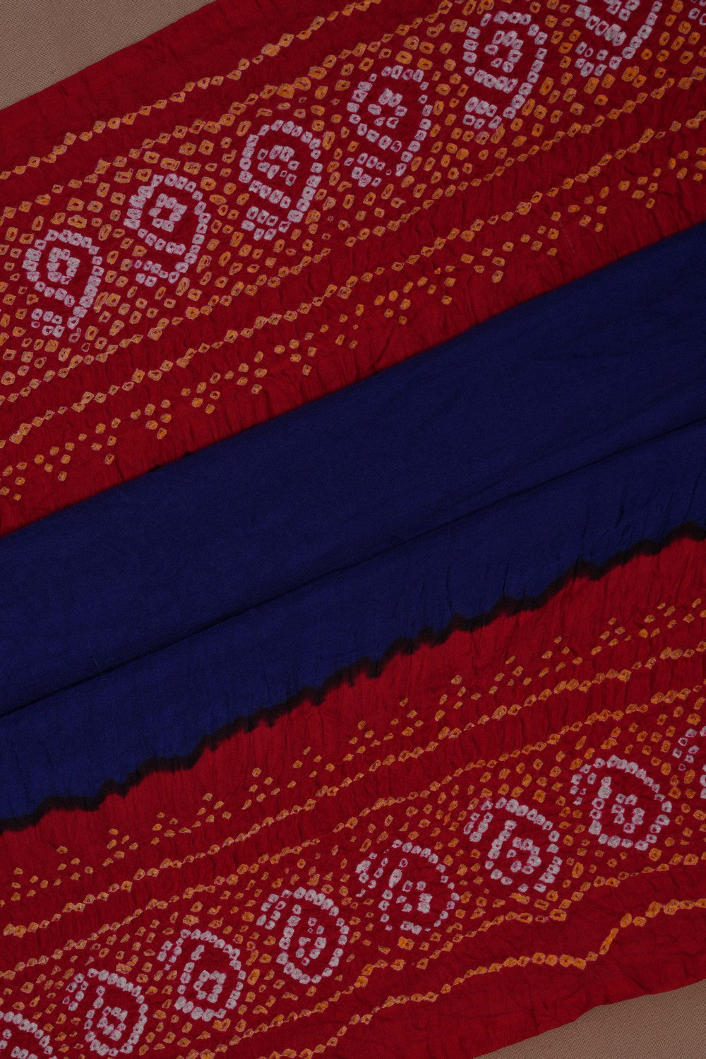 Image of Bandhani Indigo Blue Saree