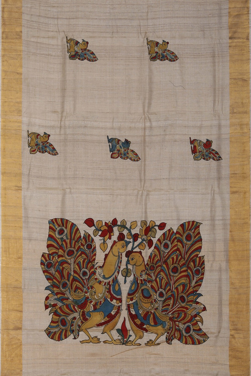 Tussar Silk Beige Saree