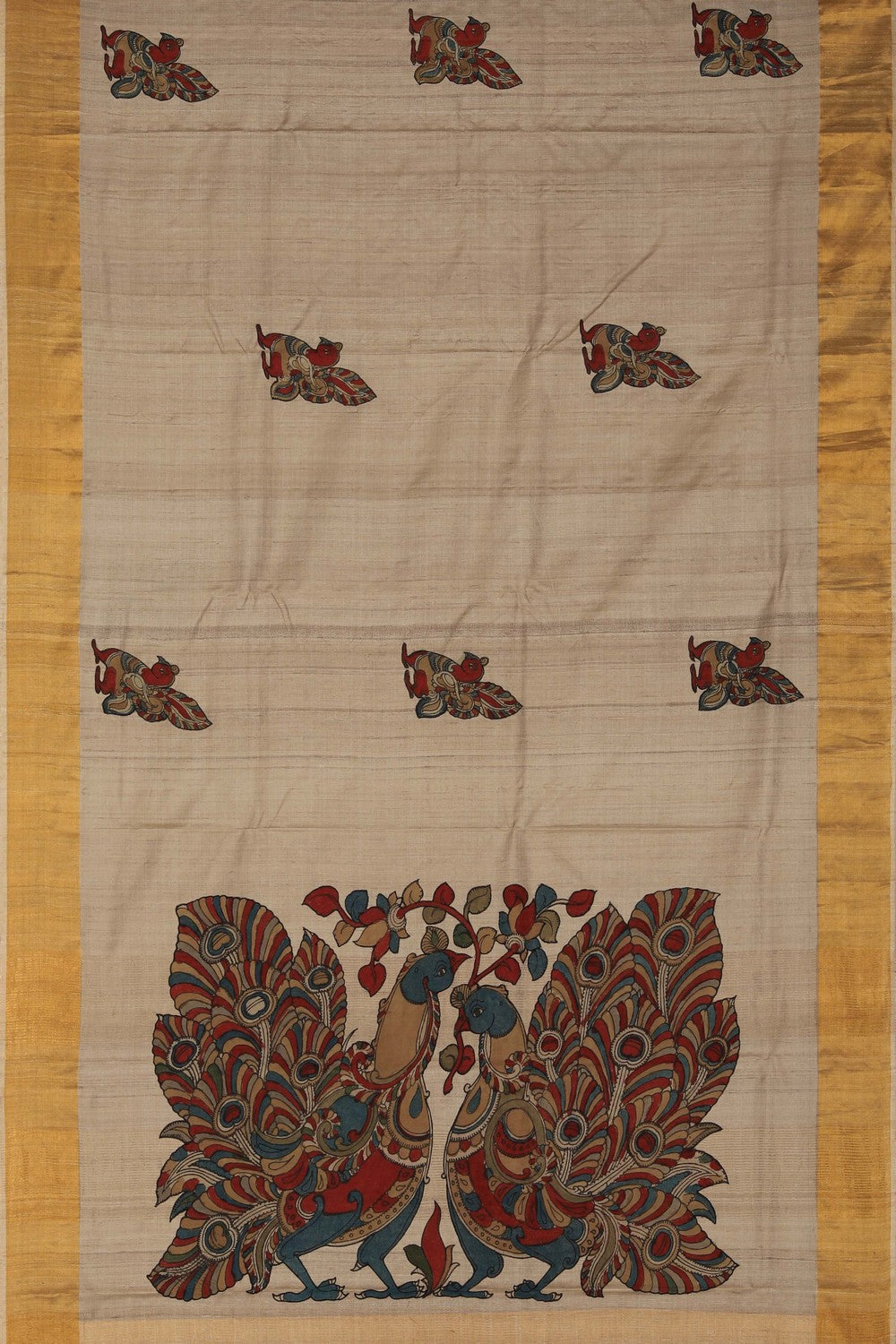 Image of Tussar Silk Beige Saree