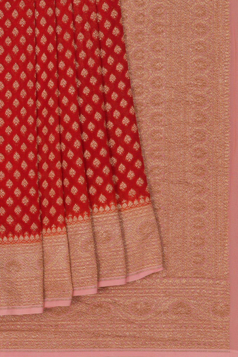 Image of Banarasi Georgette Red Saree