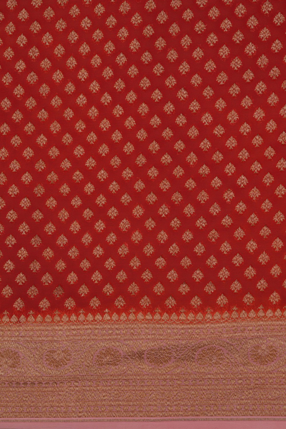 Banarasi Georgette Red Saree