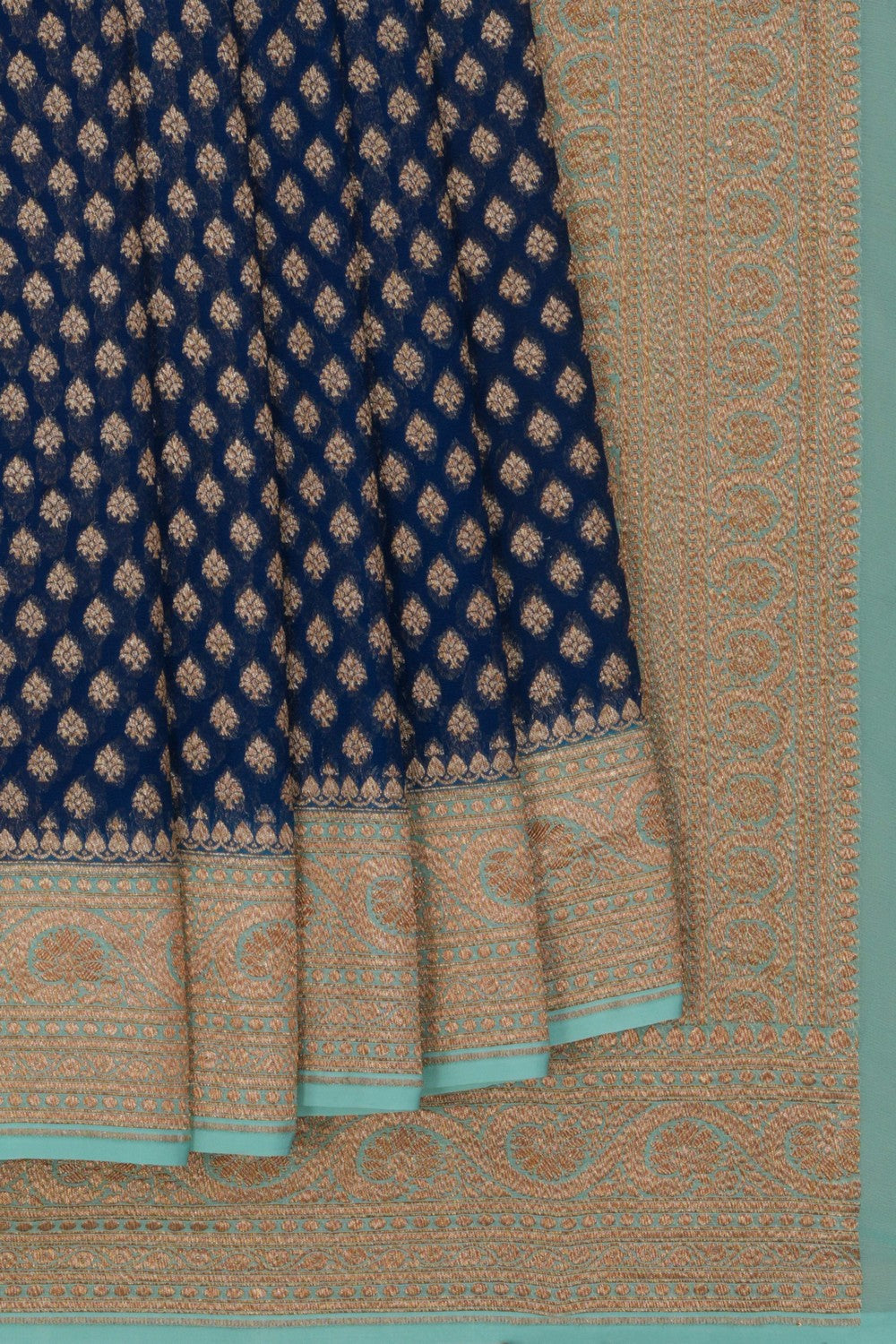 Banarasi Georgette Blue Saree
