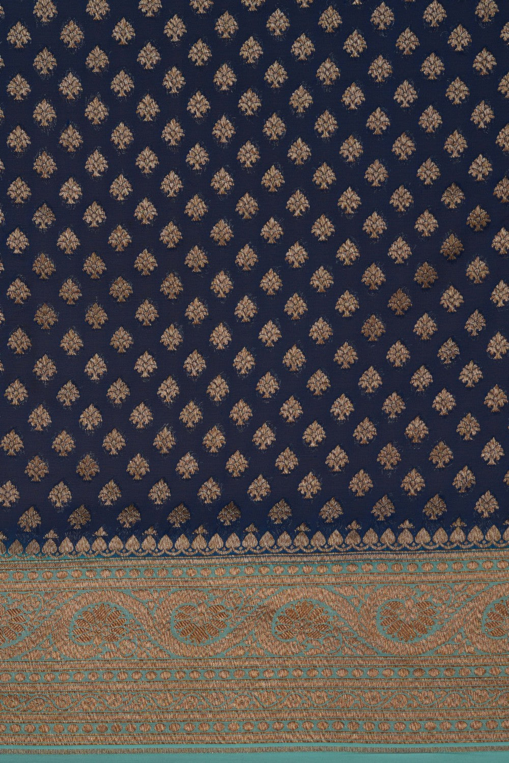 Image of Banarasi Georgette Blue Saree