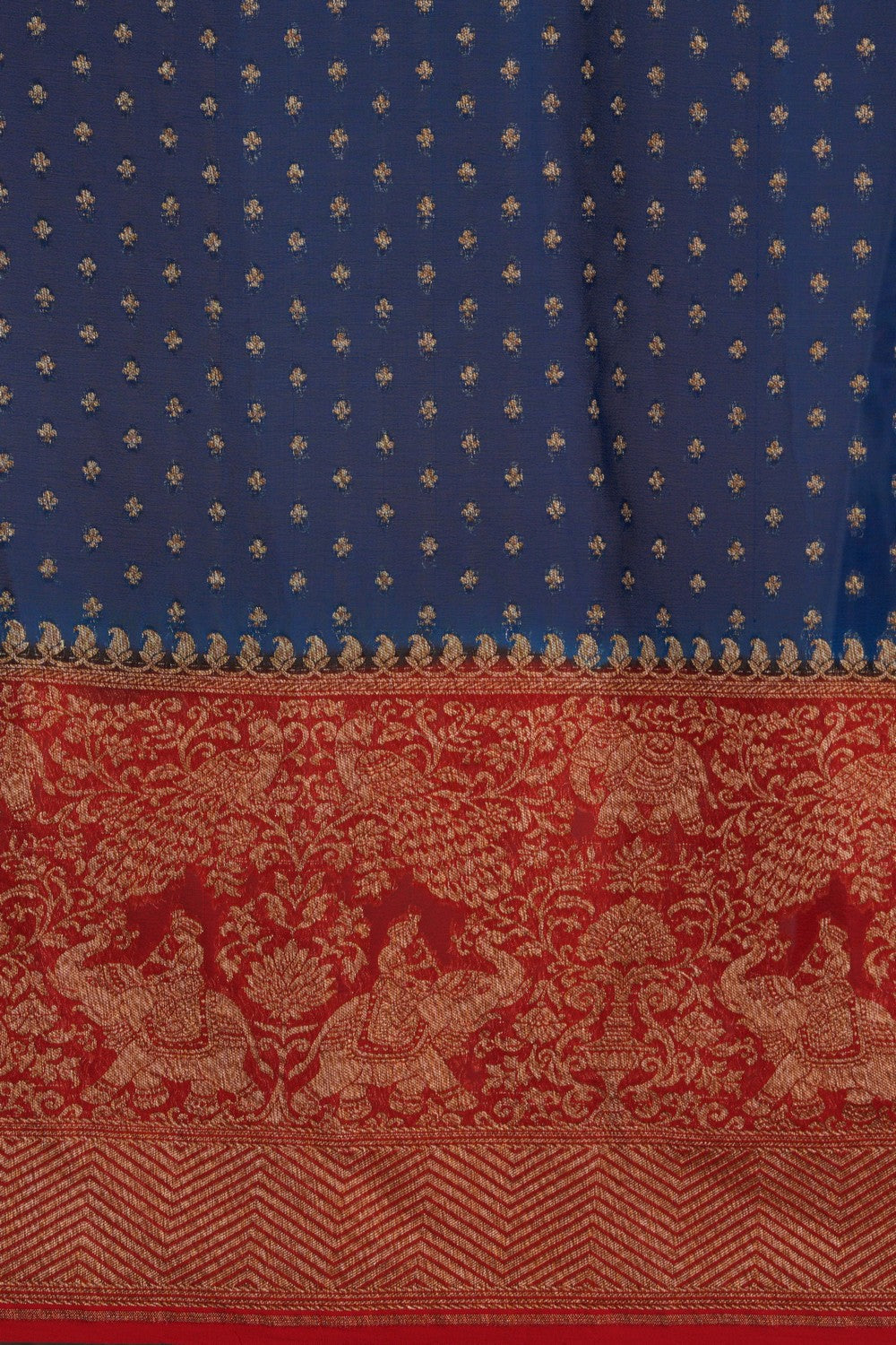 Image of Banarasi Georgette Blue Saree