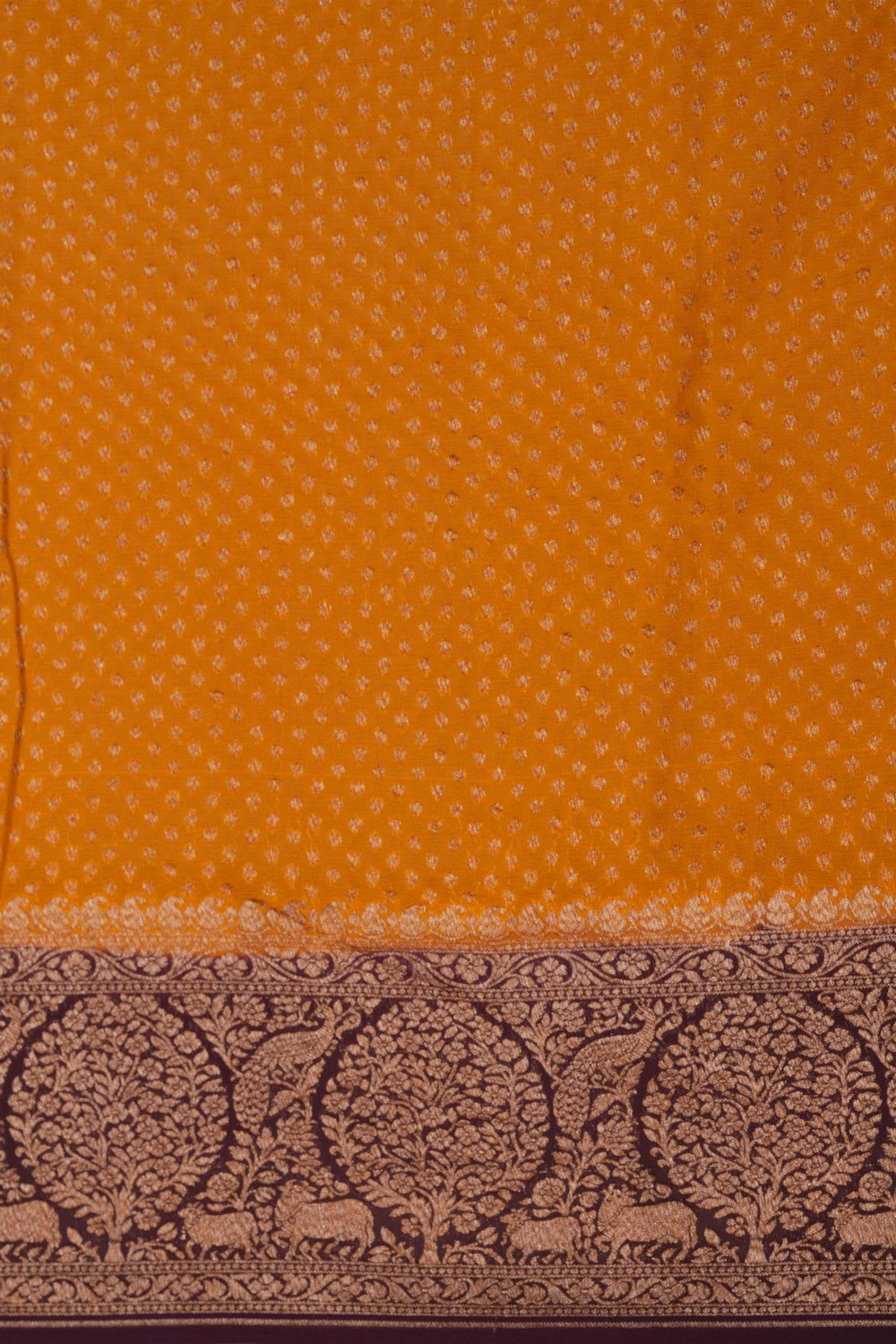 Banarasi Georgette Mustard Saree