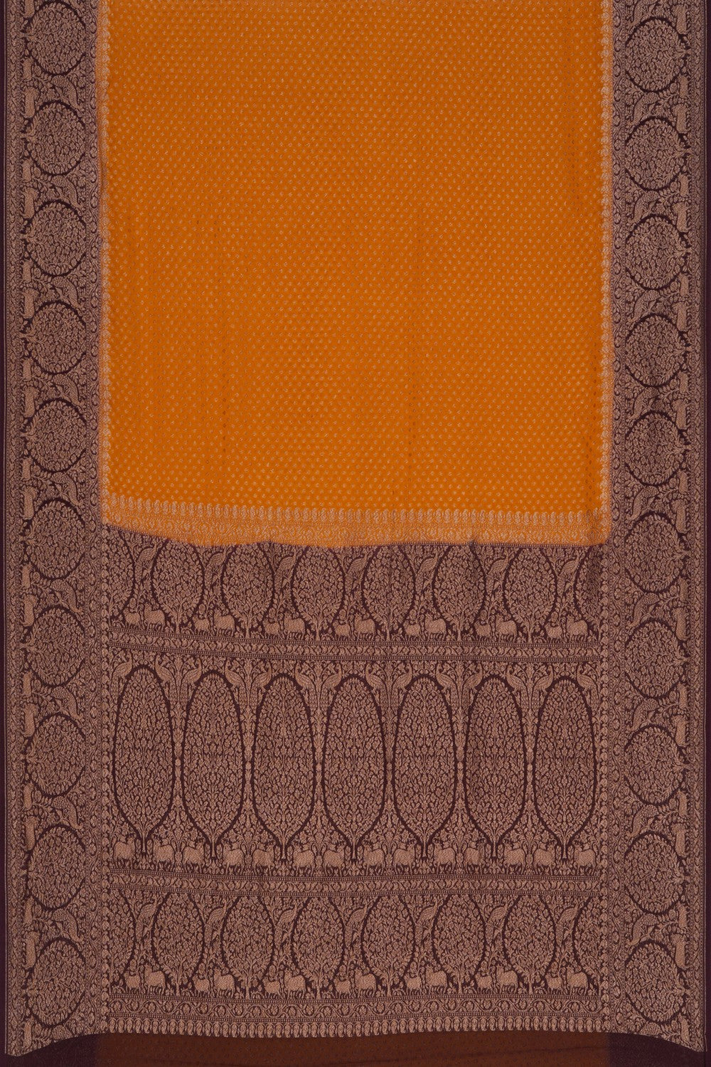 Banarasi Georgette Mustard Saree