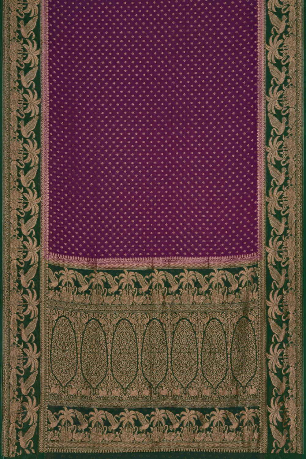 Banarasi Georgette Purple Saree