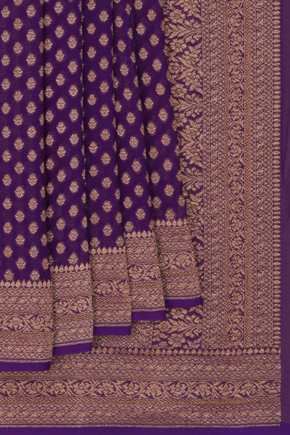 Banarasi Georgette Purple Saree