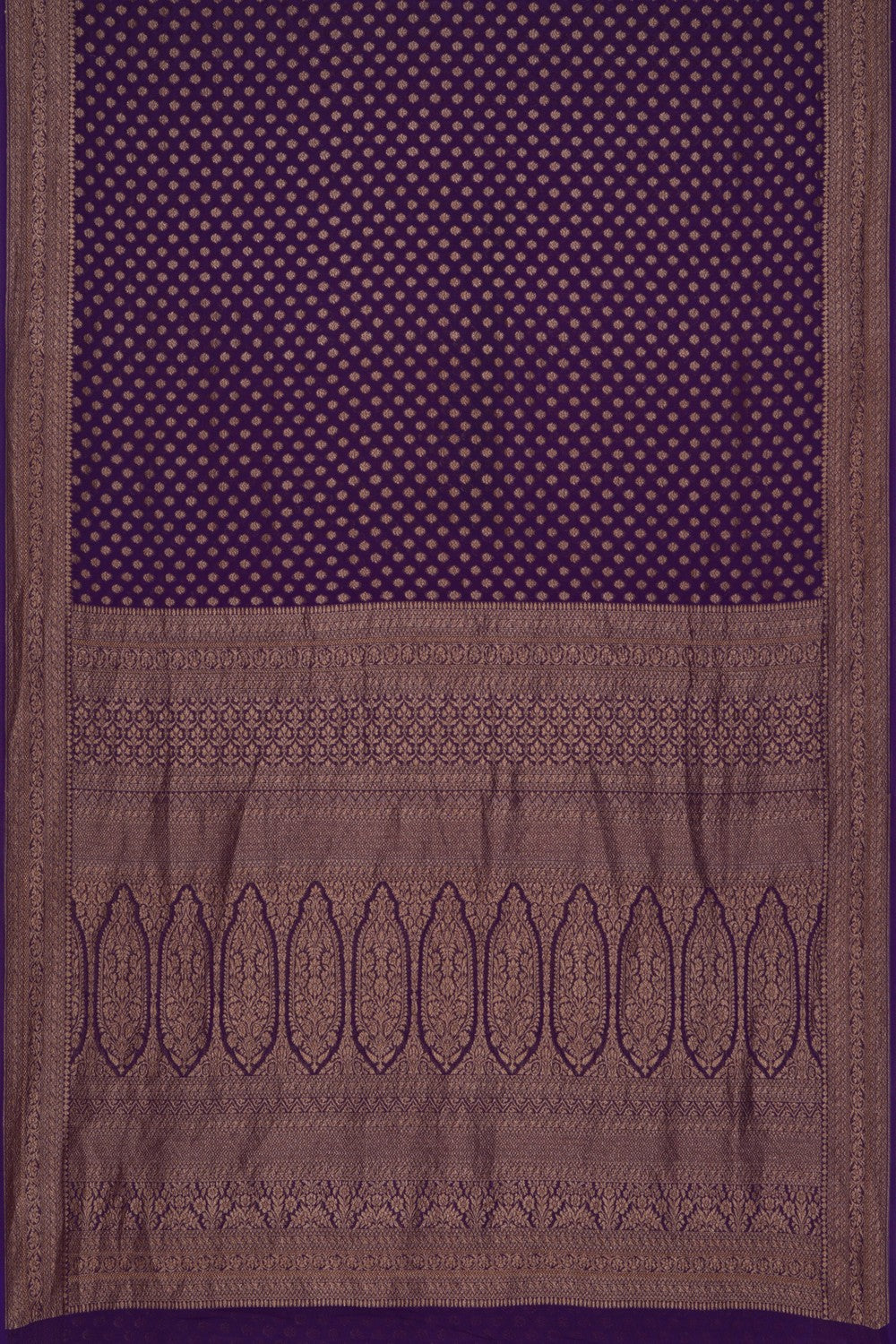 Image of Banarasi Georgette Purple Saree