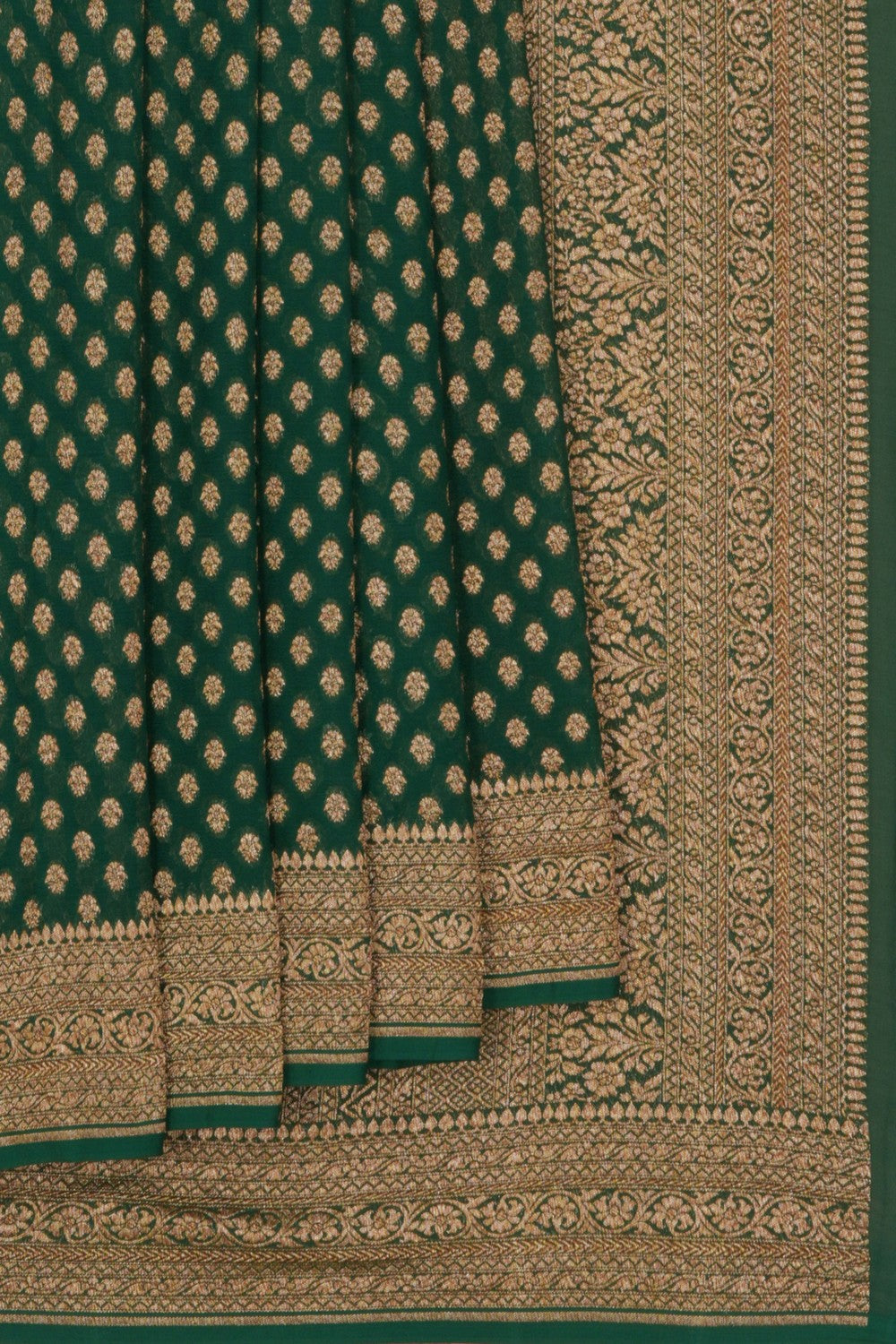 Banarasi Georgette Green Saree