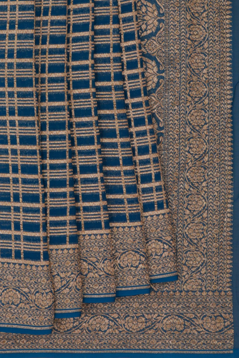 Banarasi Georgette Blue Saree