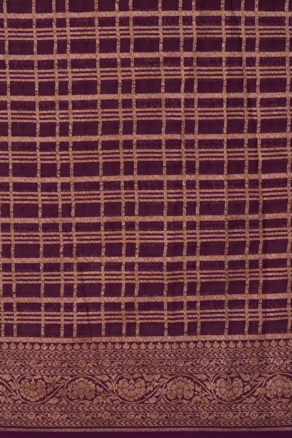 Image of Banarasi Georgette Purple Saree