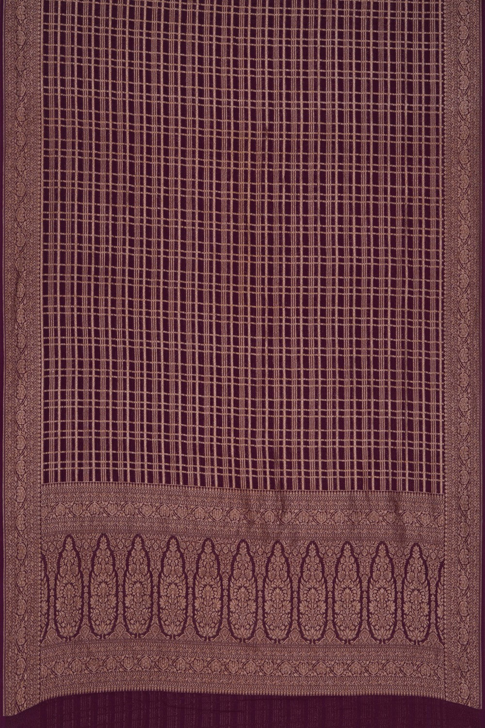 Image of Banarasi Georgette Purple Saree