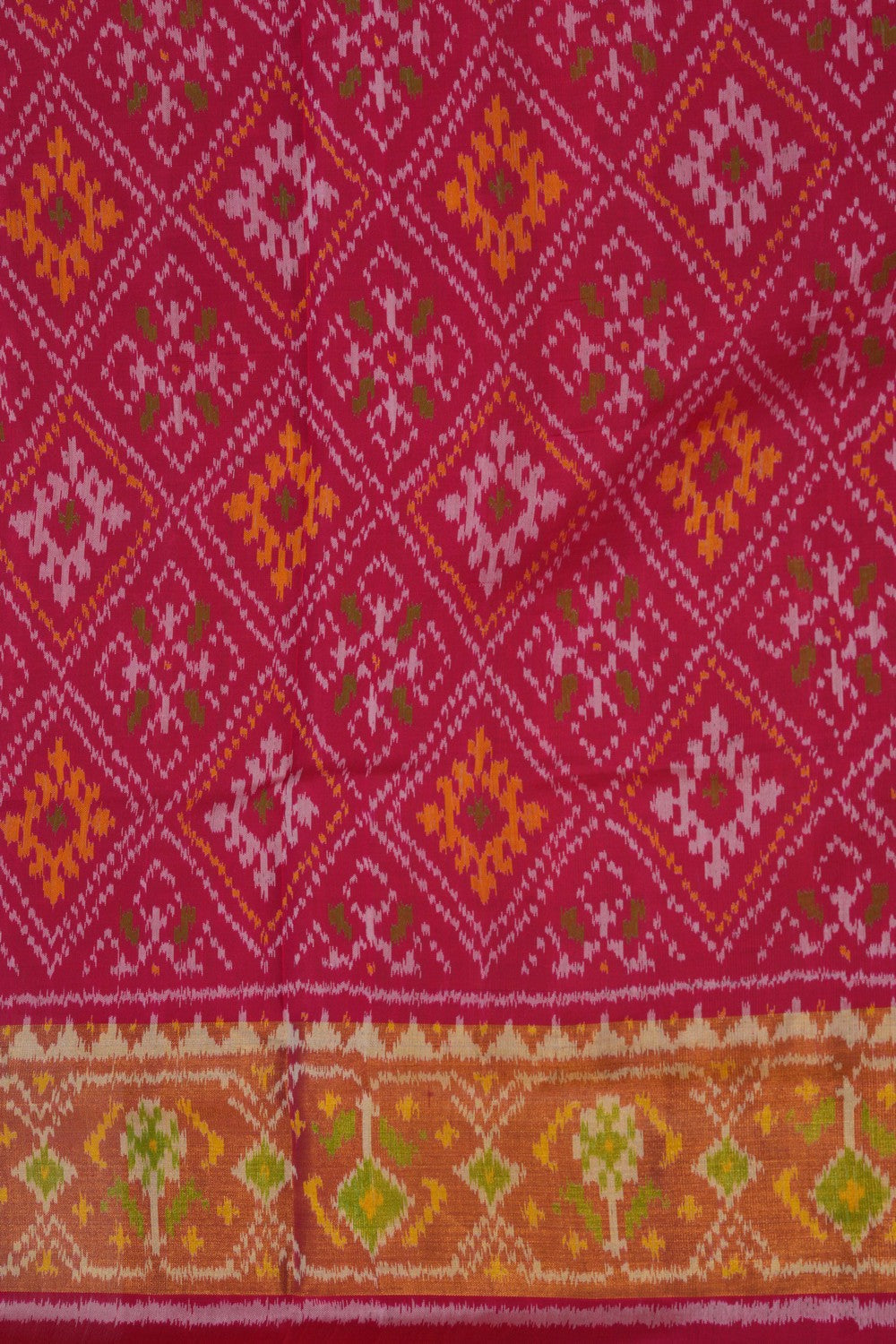 Image of Rajkot Silk Fuchsia Pink Saree