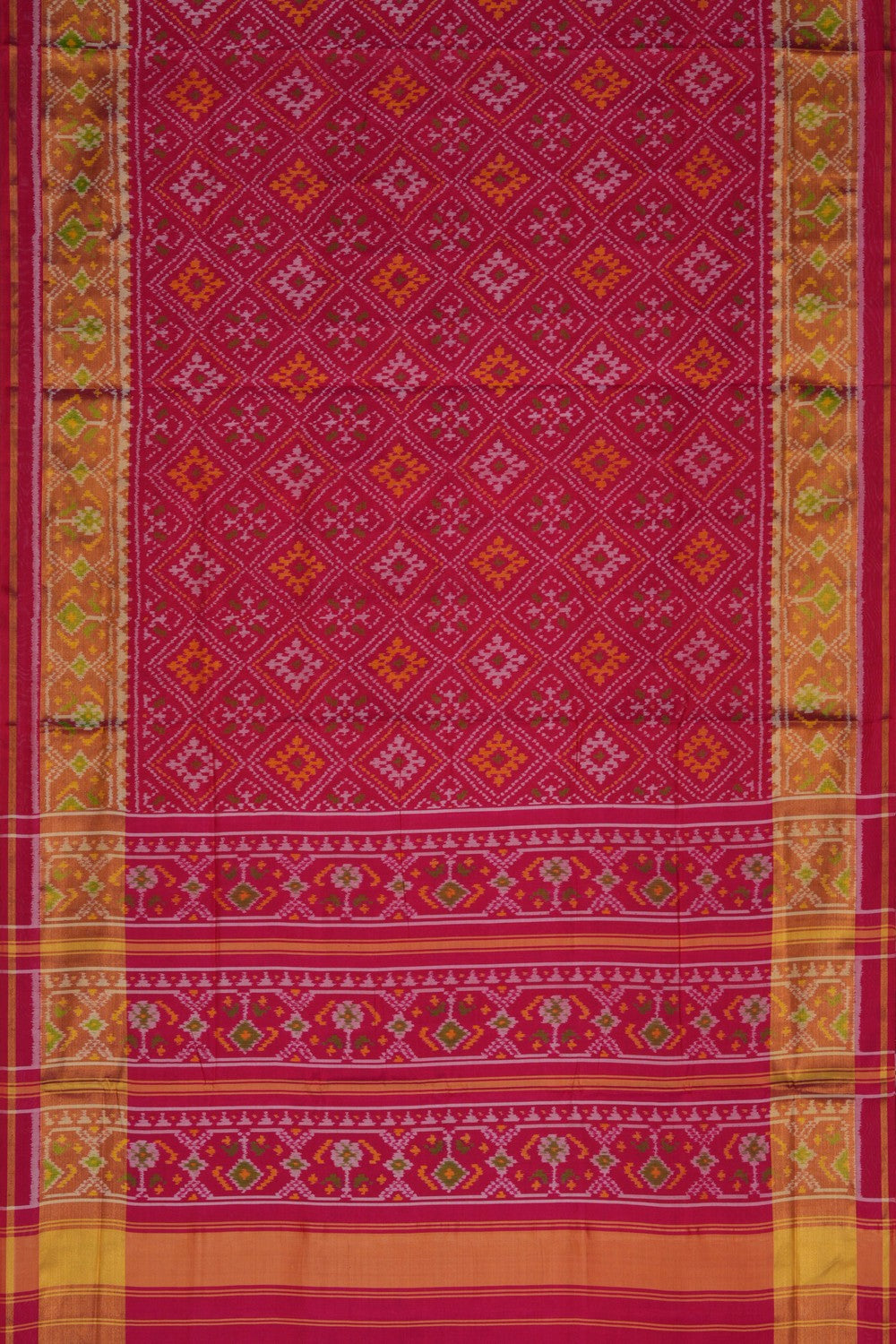 Image of Rajkot Silk Fuchsia Pink Saree