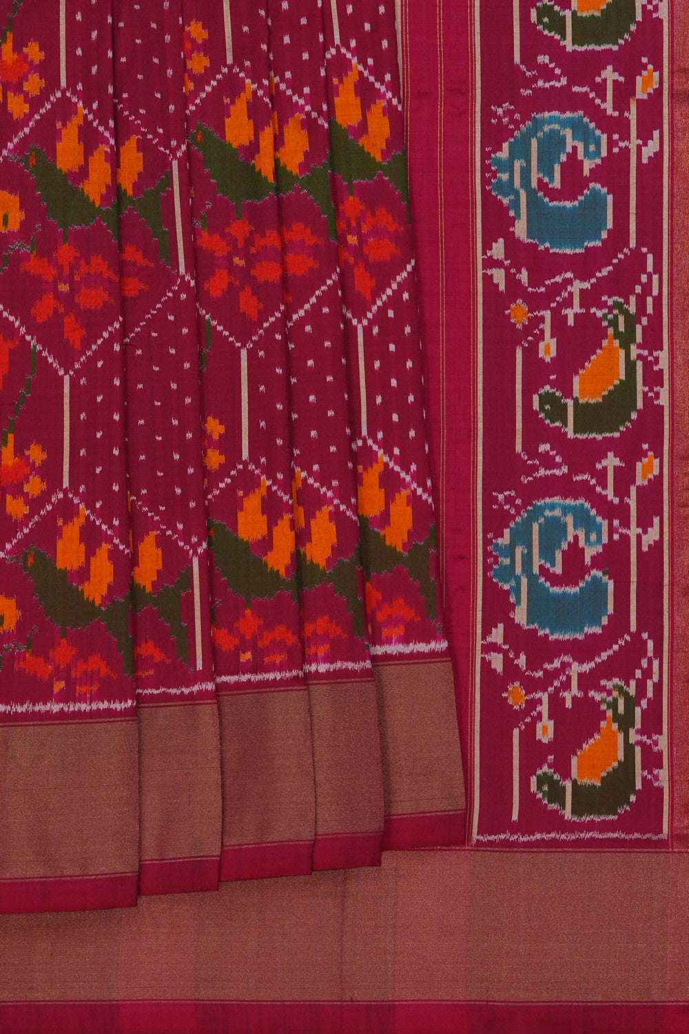 Image of Pochampally Ikat Silk Saree