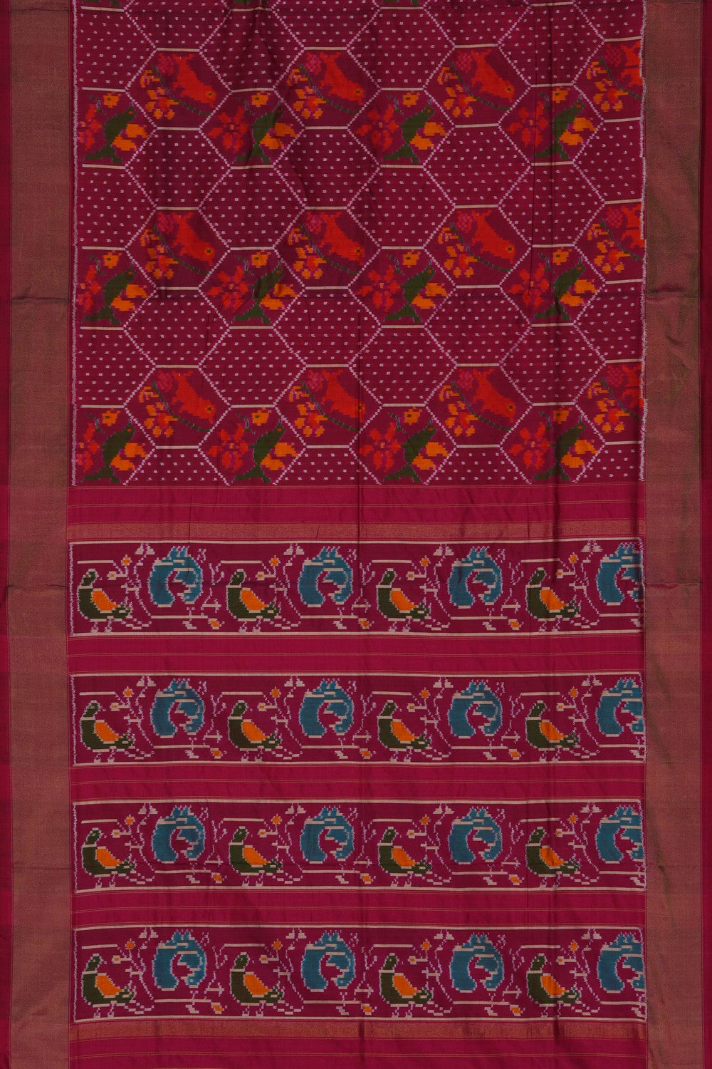 Image of Pochampally Ikat Silk Saree