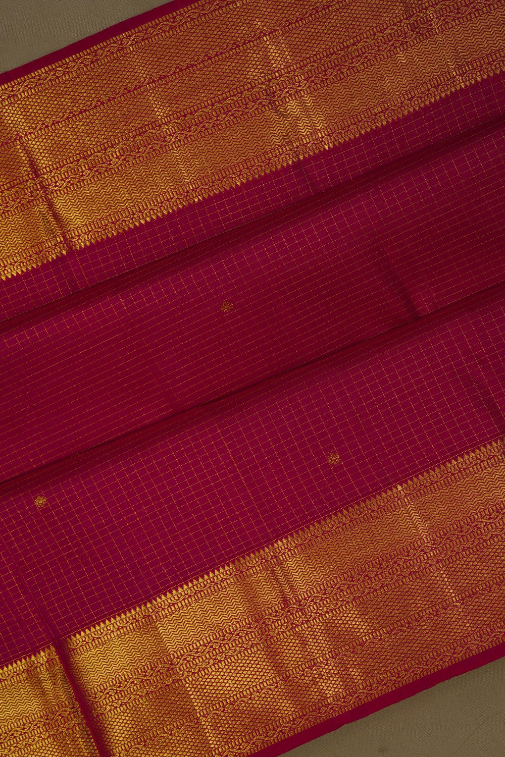 Image of Arani Silk Kattam Pink Saree
