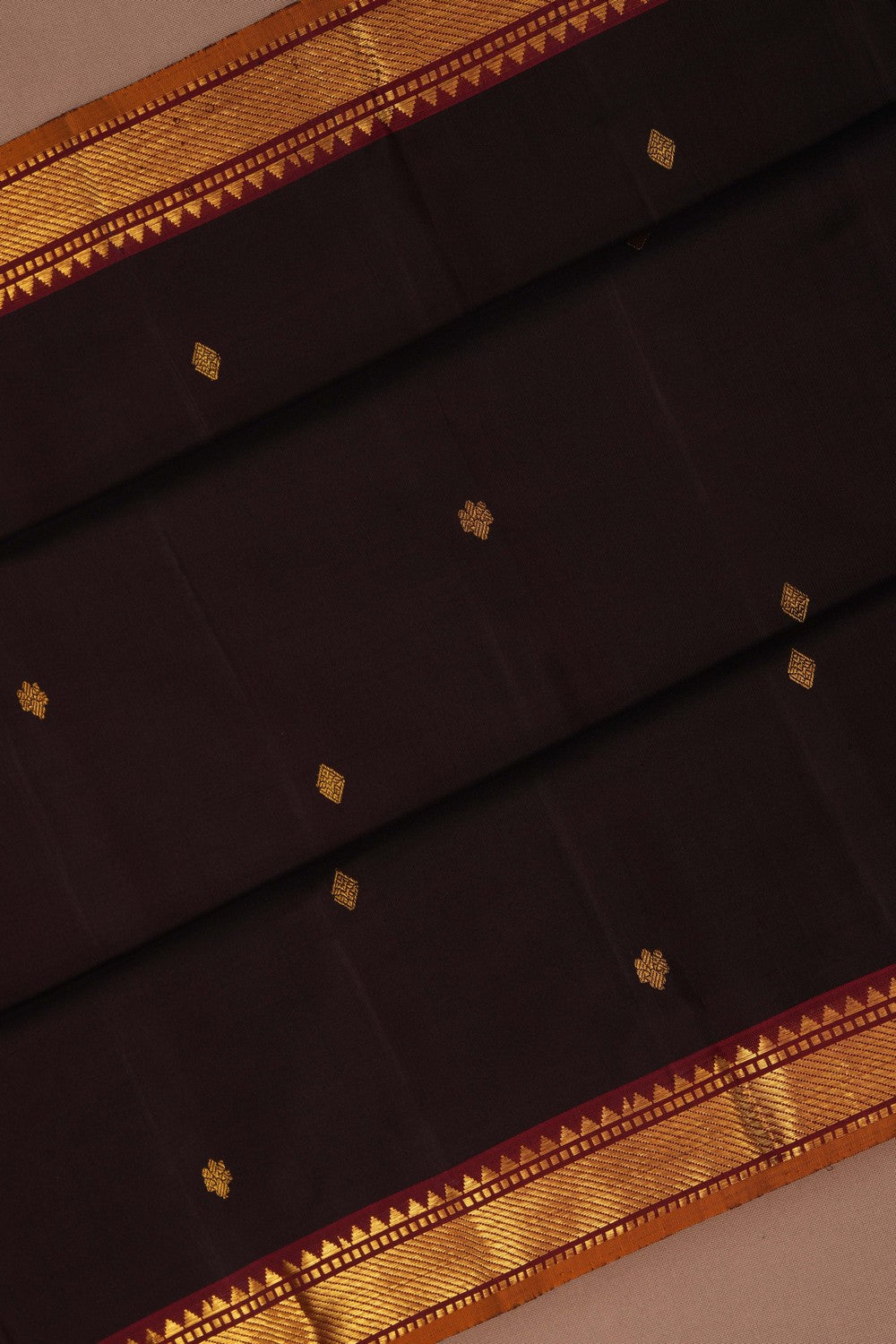 Image of Arani Silk Brown Saree