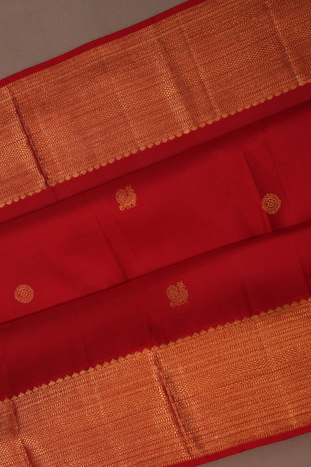 Image of Arani Silk Red Saree