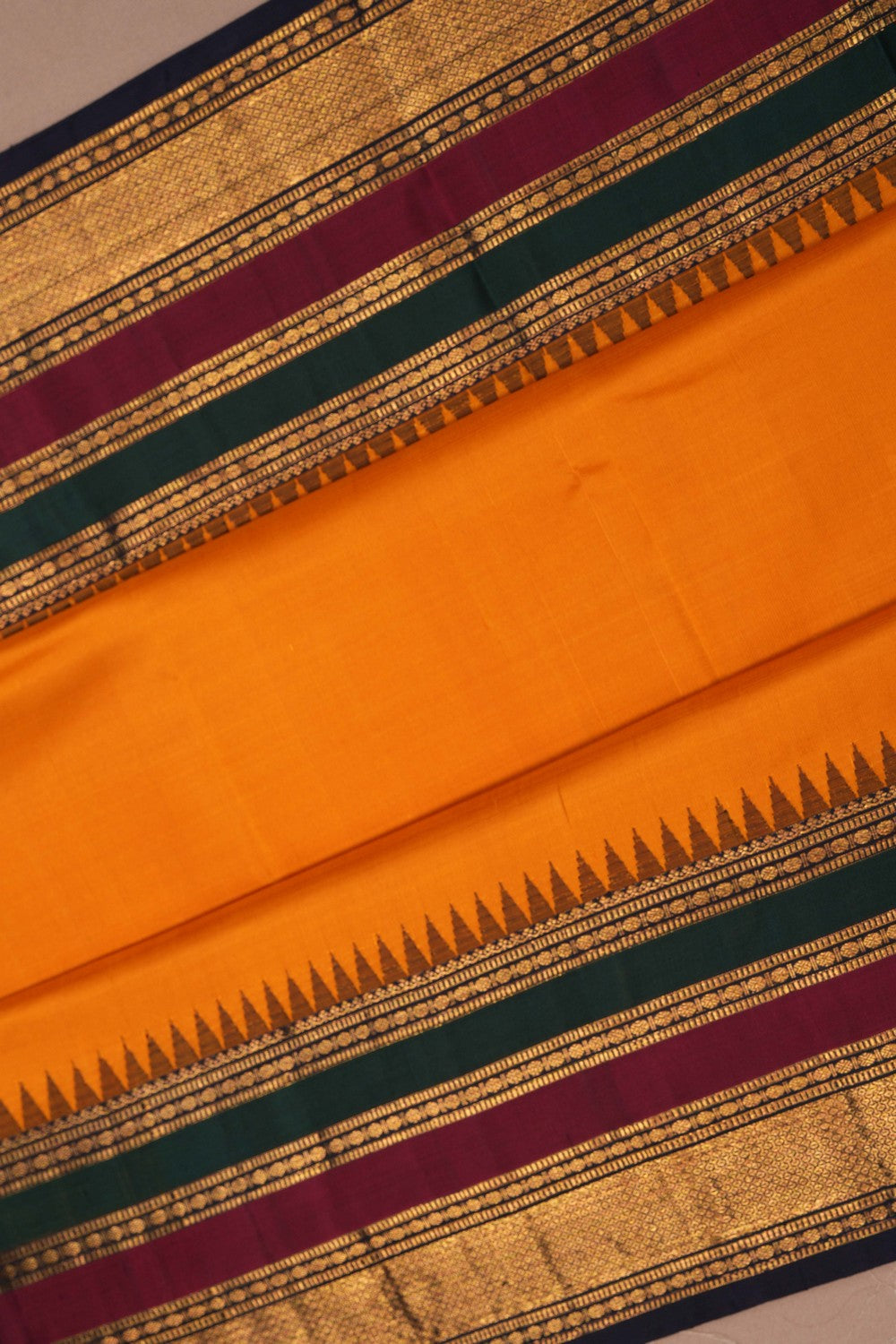 Arani Silk Mustard Saree