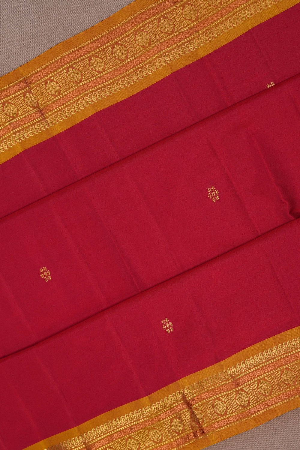 Image of Arani Silk Red Saree