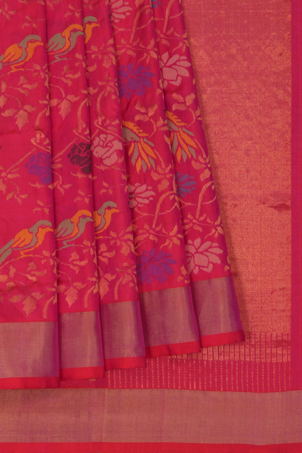 Image of Uppada Silk Pink Saree