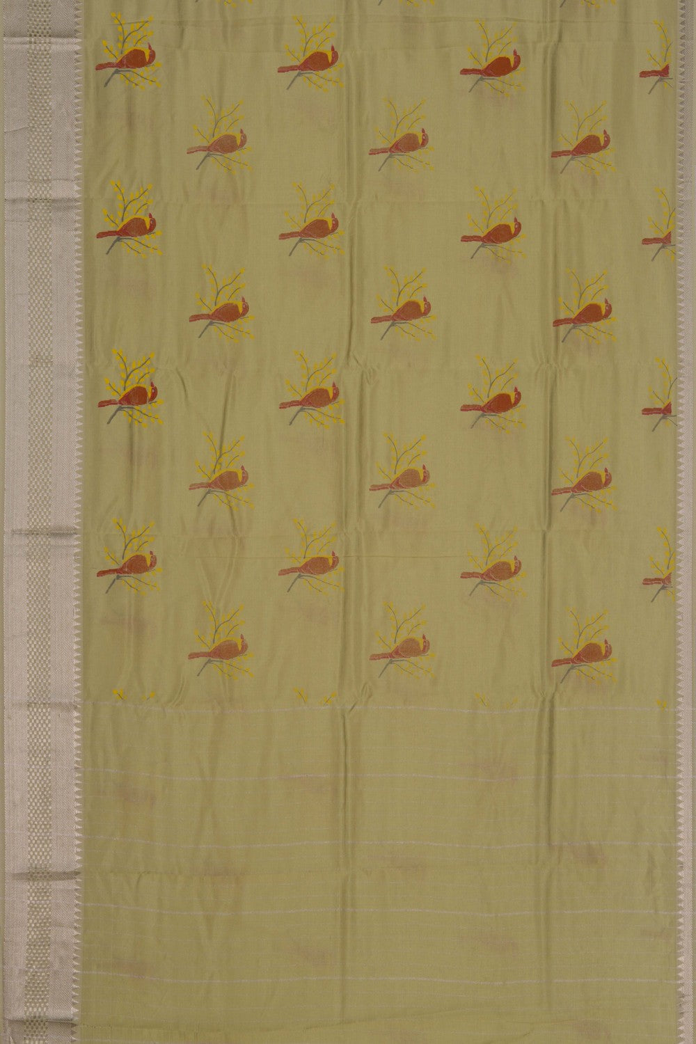 Sea Green Printed Saree