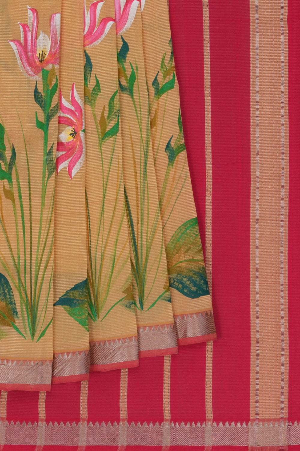 Image of Floral Painted Saree