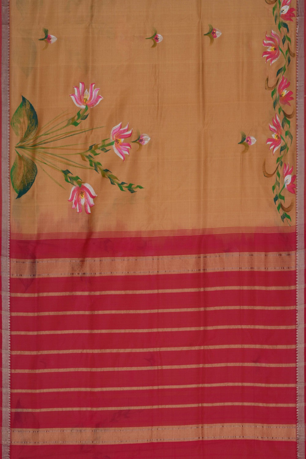 Image of Floral Painted Saree