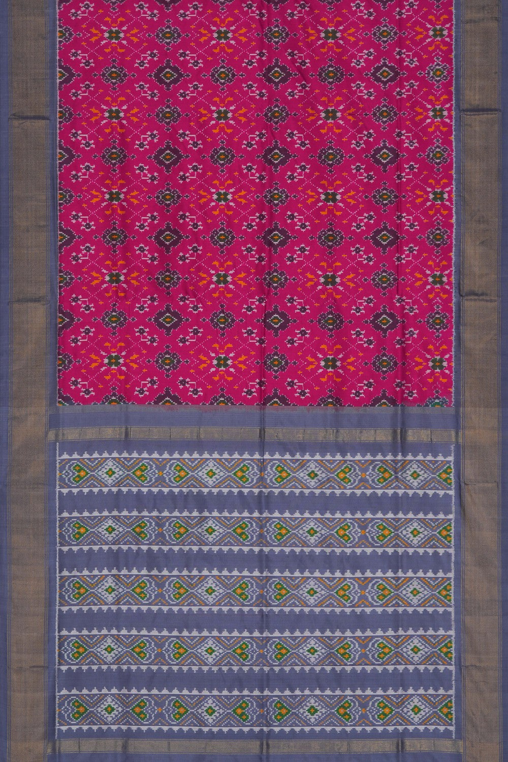 Image of Pochampally Ikat Silk Saree
