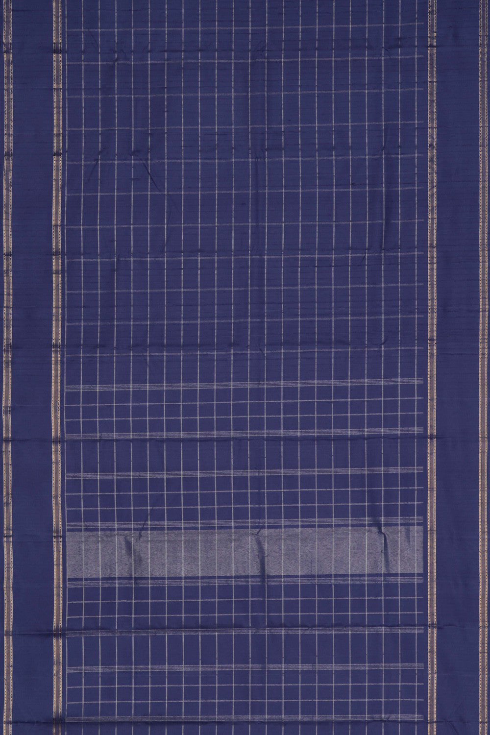 Arani Silk Kattam Smoky Grey Saree