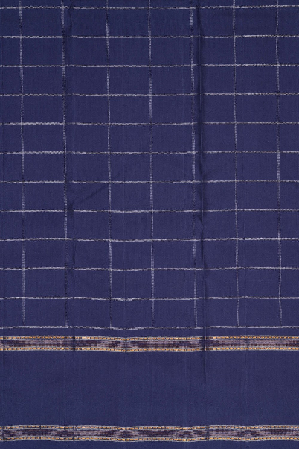 Image of Arani Silk Kattam Smoky Grey Saree