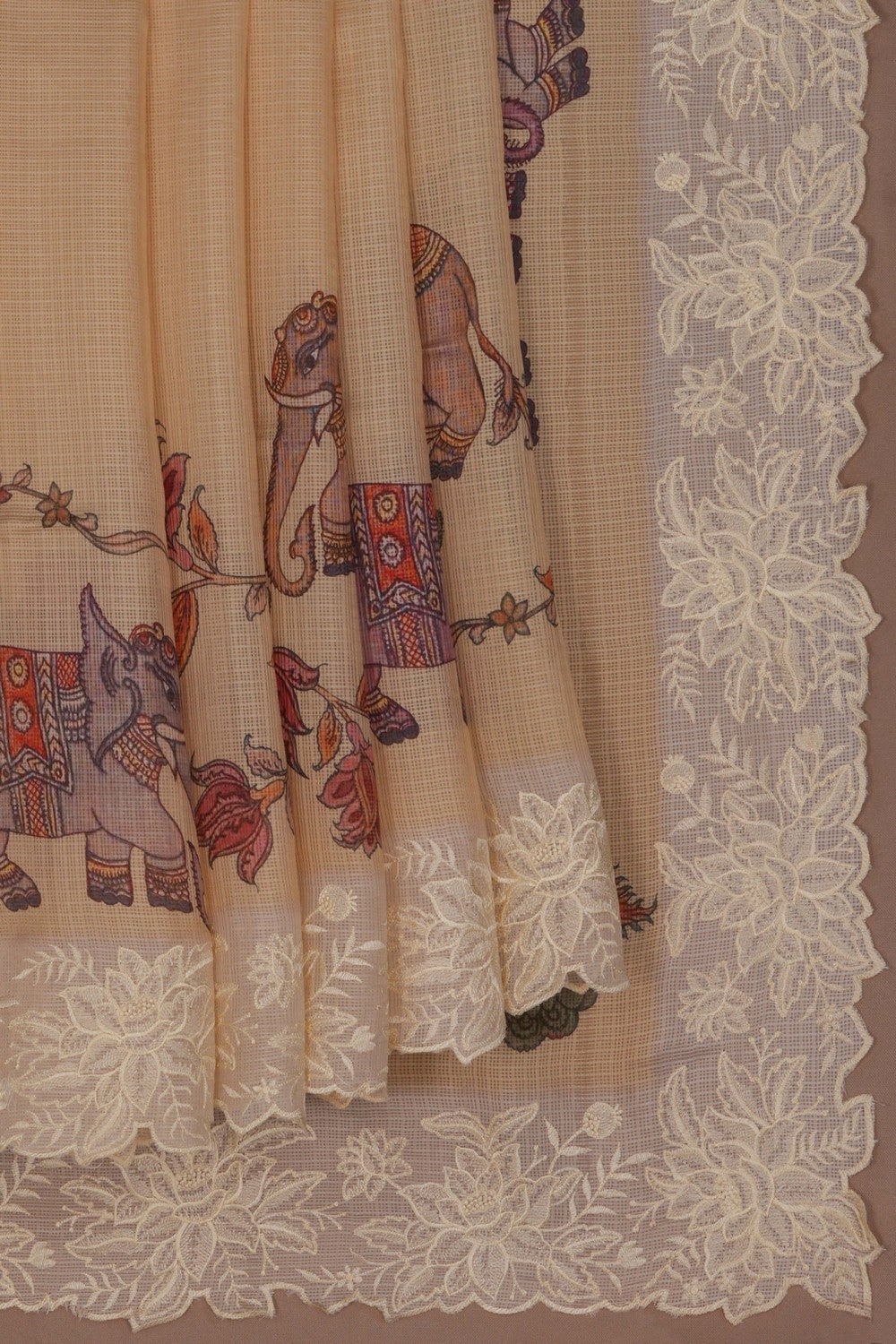 Image of Kota Pale Yellow Saree