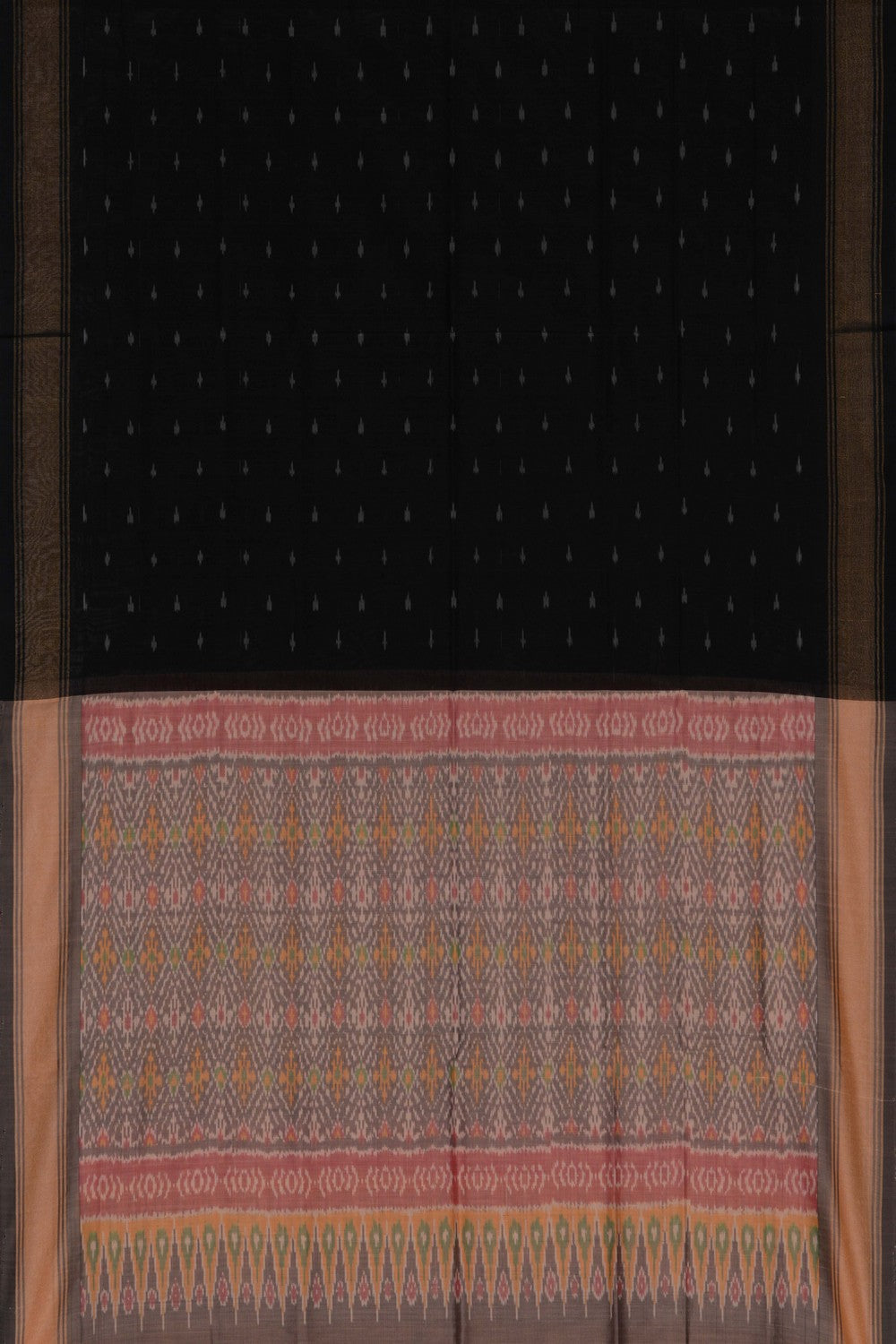 Image of Pochampally Ikat Unstitched Suit With Dupatta (3 Pcs Set)
