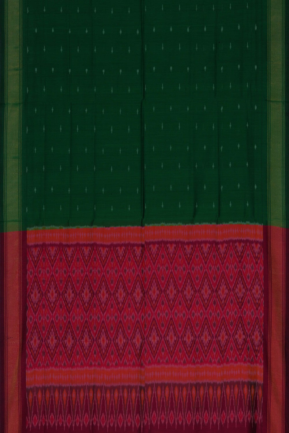 Image of Pochampally Ikat Unstitched Suit With Dupatta (3 Pcs Set)