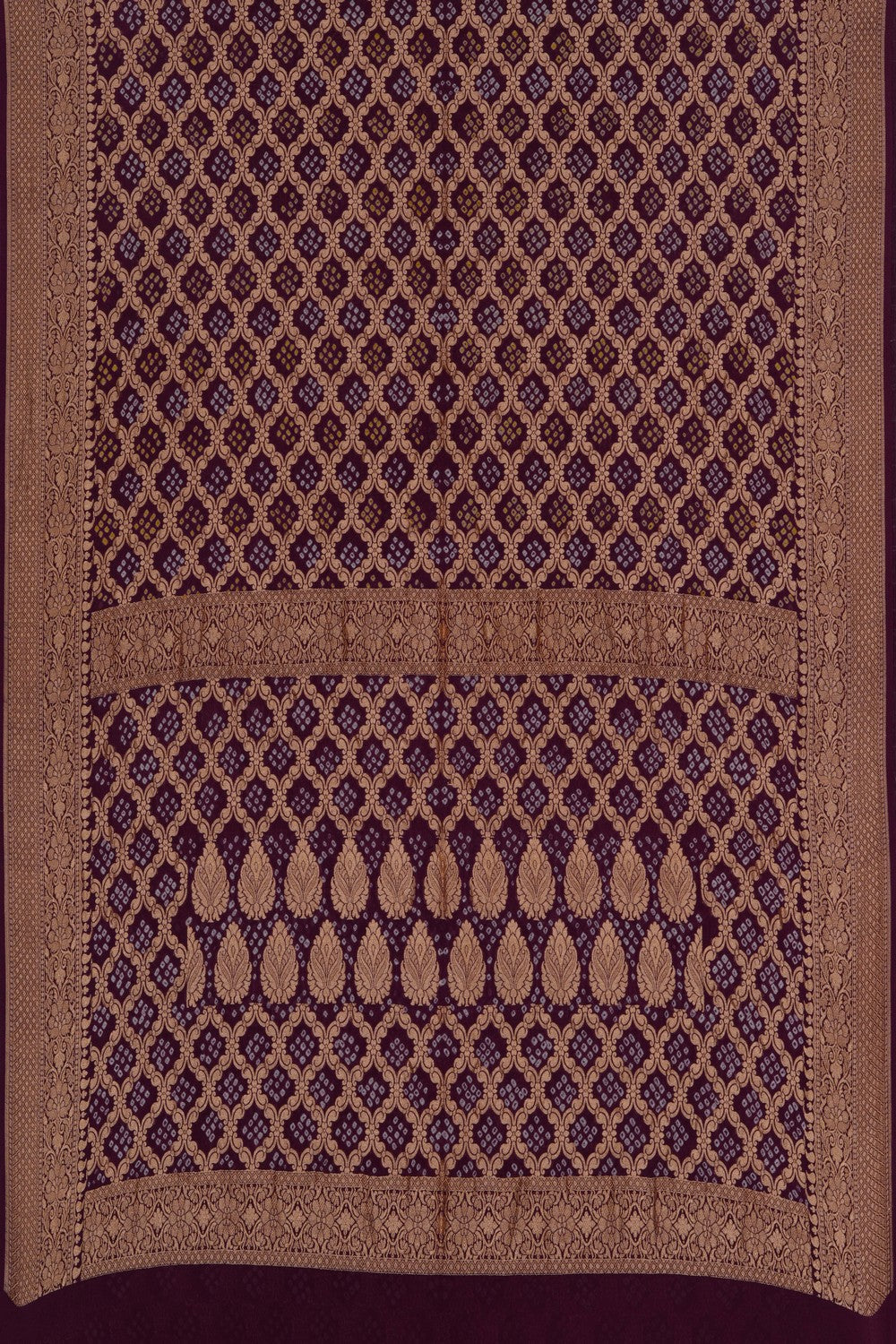 Banarasi-Chiffon Bandhani Brocade Saree