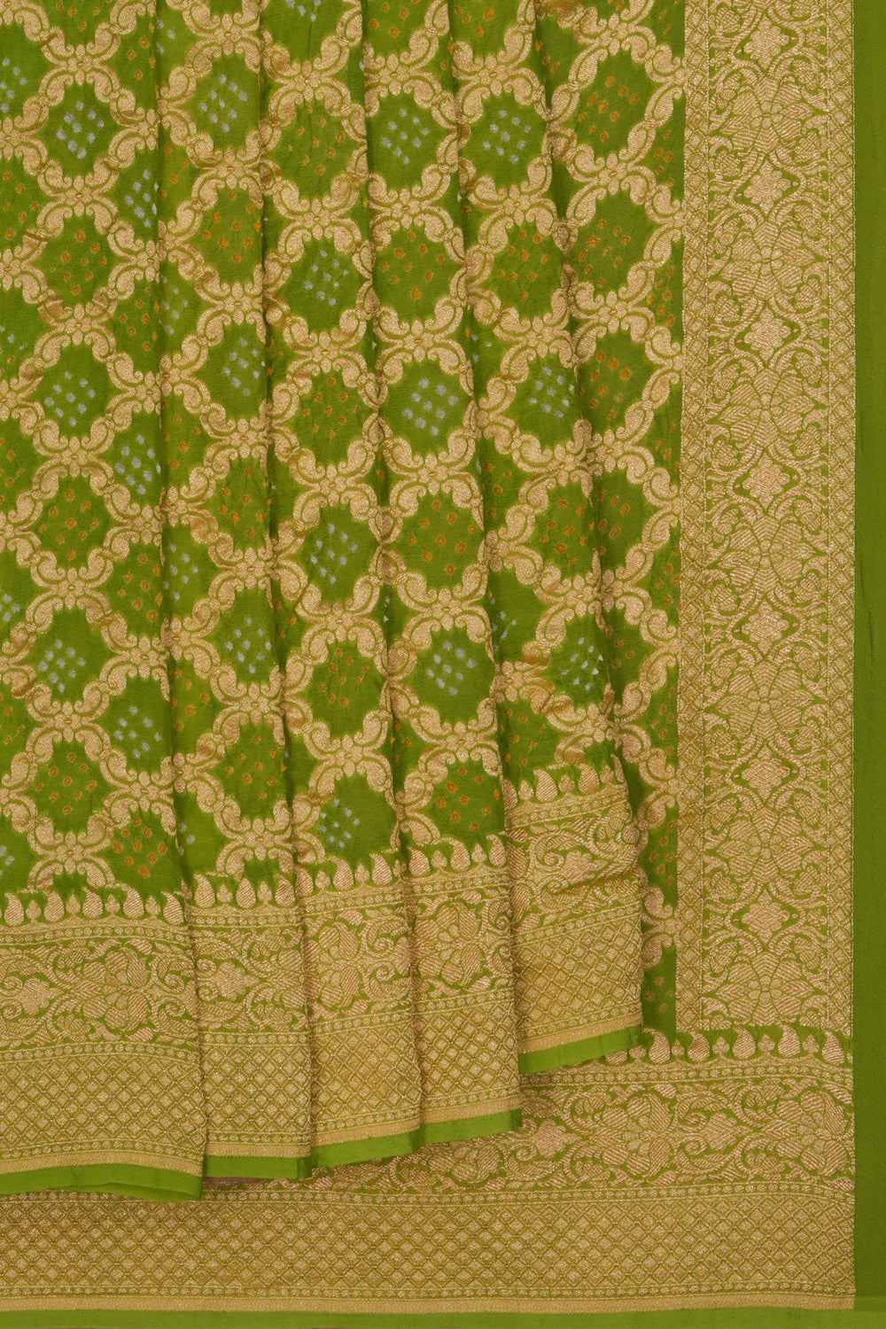 Banarasi-Chiffon Bandhani Brocade Saree