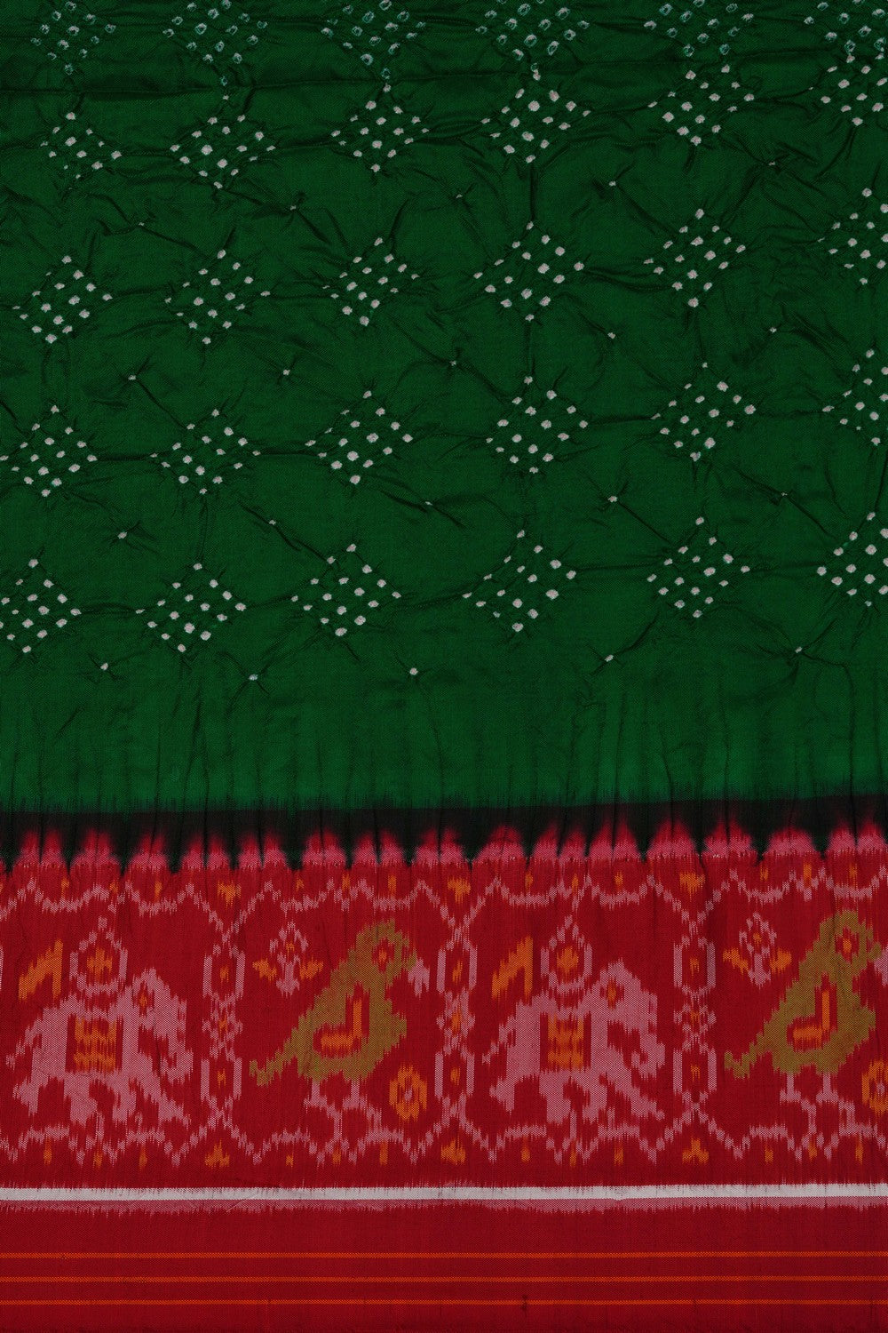 A Bandhani Saree Inspired By Ikat Patola