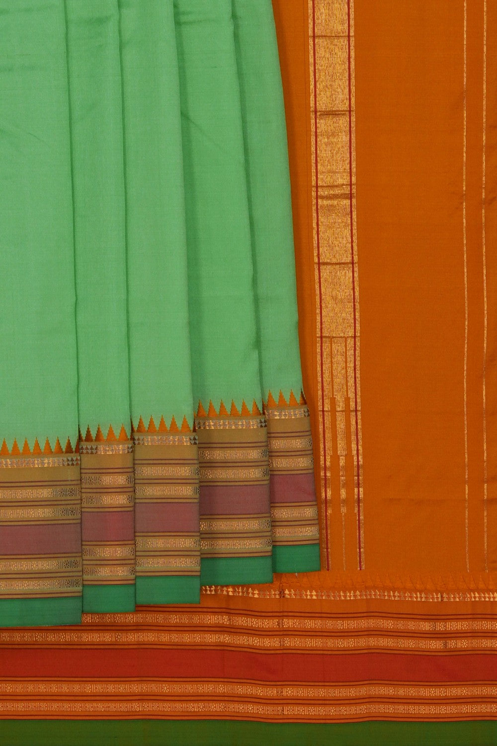 Image of Narayanpet Silk Green Saree