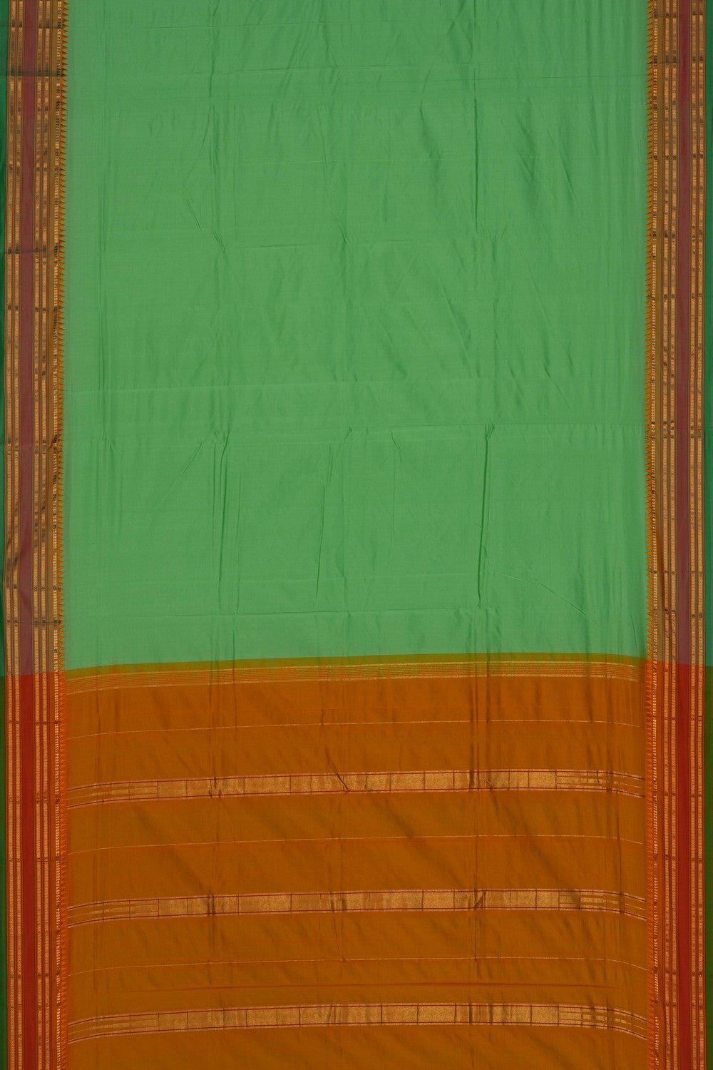 Image of Narayanpet Silk Green Saree