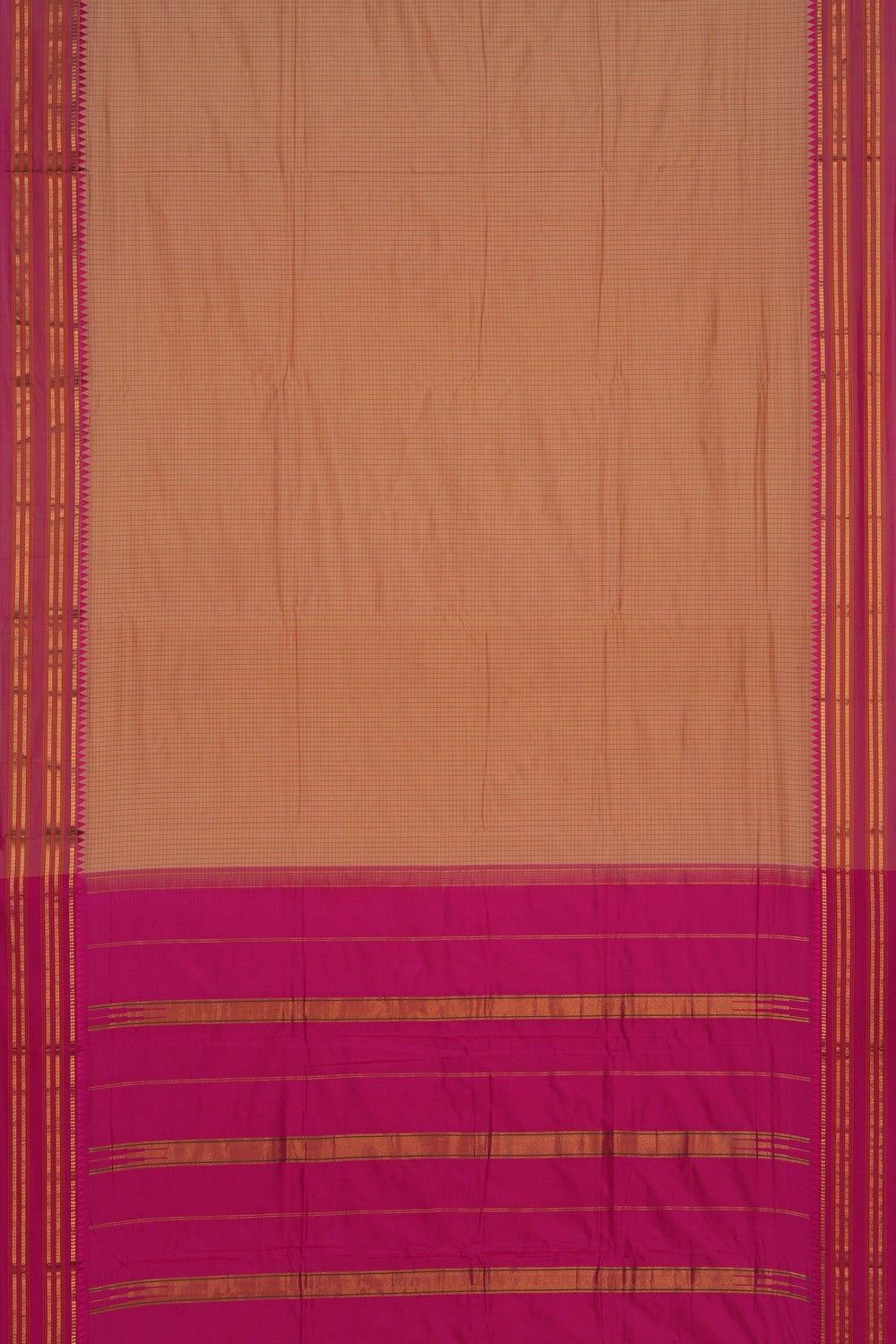 Image of Narayanpet Silk Off-White Saree